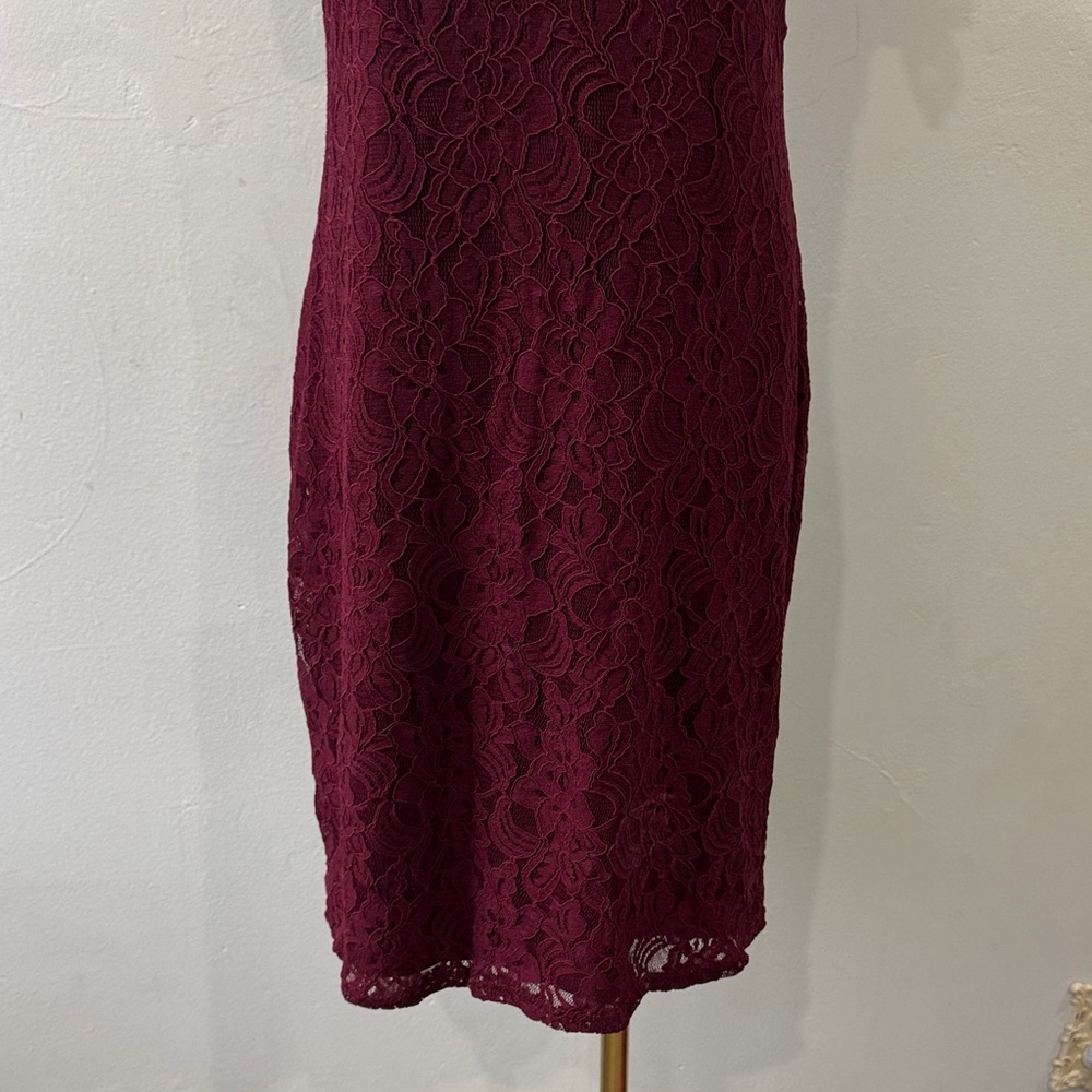 NWT 41 Hawthorn Burgundy Lace Dress | Size Medium | Elegant Semi-Formal MIDI - Picture 8 of 11